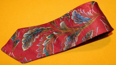HANOVER ST. THE WORKS LTD. MADE IN U.S.A. CORBATA FLORAL ROJA/AZUL/BLANCA - CORBATAS PARA EL CUELLO Foto 1 de 3
