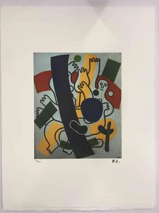Fernand Leger Lithography Off Set CM 50x65 Signature On Slab W/Certificate - Picture 1 of 12