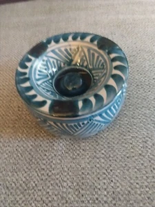 Handmade Art Pottery Earring Holder Bowl, Ceramic Jewelry Organizer Gatlinburg  - Picture 1 of 4