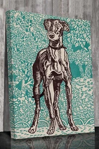 Greyhound Moriz Jung mounted Canvas print wall art framed or print only - Picture 1 of 4