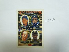 1993 Topps Jeramy Burnitz Melvin Nieves Autographed Signed Card Beckett Pre-Cert