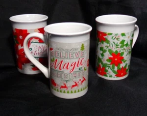 Royal Norfolk Set Of 3 Holiday/Christmas Mugs. Excellent Condition! - Picture 1 of 7