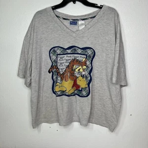 Camiseta Vintage Disney Winnie the Pooh Tigger Pooh Talla 1X Gris Mangas Cortas - Imagen 1 de 6