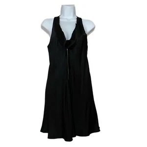 Guess Marciano 100% Seide schwarz/lila Wendekleid ärmellos knielang S - Bild 1 von 7