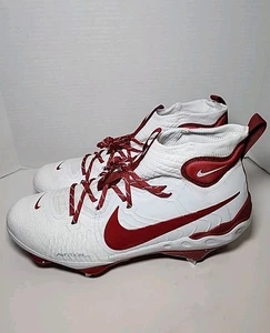 Men's Nike Alpha Huarache NXT Baseball Cleats White Maroon HQ1550 100 Size 11.5 - Picture 1 of 5