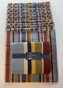 Crate & Barrel Wesley Stripe Pillow Shams and Matching Throw Blanket - Picture 1 of 3