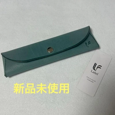 Elegante estuche delgado de cuero Lafiel verde 19 cm escandinavo #b78246 Foto 1 de 4