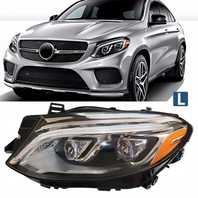Left Driver Side Headlight For 2016 2017 2018 2019 Mercedes Benz GLE350 GLE400 - Image 1 of 4