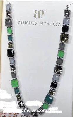 Bomb Party 2025 Jewel Candy necklace moss marble hematite Sweet Frosty Attitude - Image 1 of 2