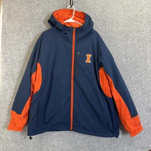 Giacca Illinois Fighting Illini uomo 2XL NCAA calcio con cappuccio foderata in pile - Foto 1 di 8
