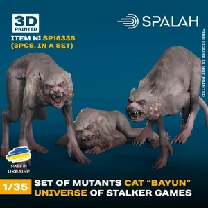 STALKER Mutant "Cat Bayun" Figures Set 1:35 3pcs Resin Model Kit Spalah SP16335 - Picture 1 of 8