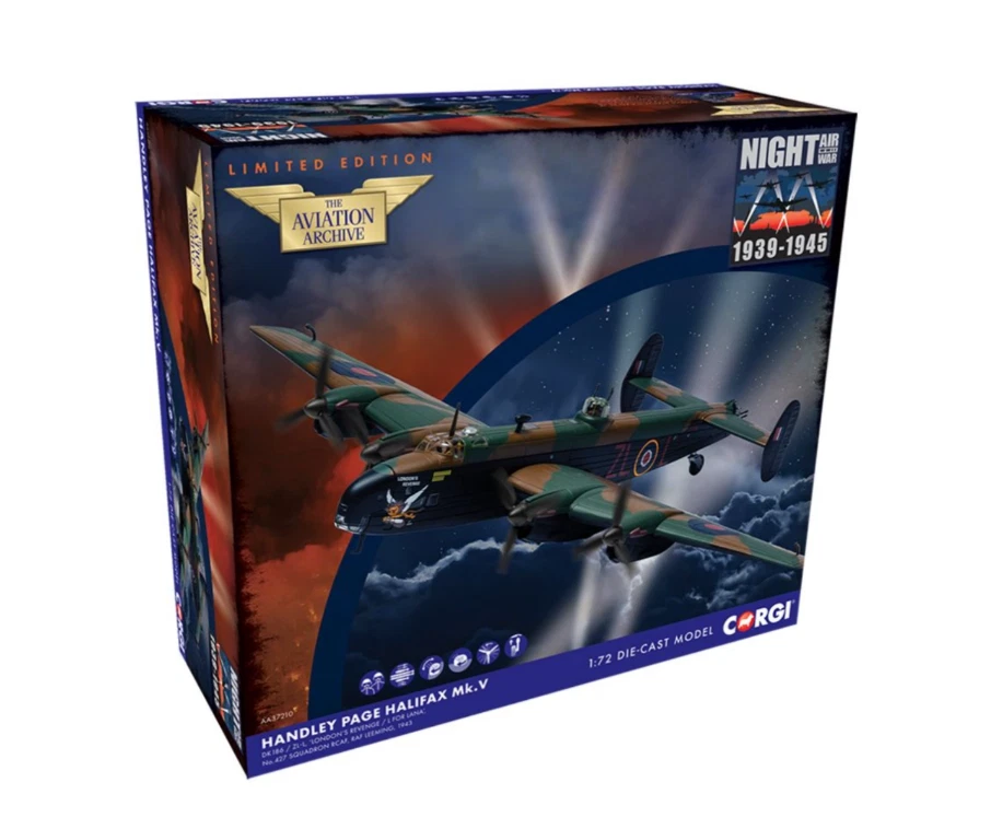 1:72 42CM Corgi Handley Page Halifax MkV 'London's Revenge Boomber Modelo Diecast Foto 1 de 4