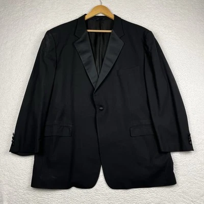 Chaqueta Esmoquin Burberrys De Colección Para Hombre 50 Larga Negra Lana Satén Solapa Foto 1 de 4