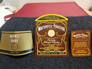Vintage Waterfill and Frazier Kentucky Bourbon Whiskey Labels Lot Of (3) - Picture 1 of 10