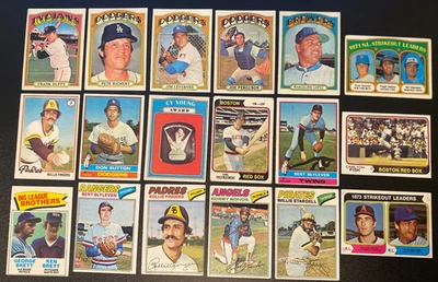 Lote 18 estrellas de béisbol Topps de los años 70 y de la corte Foto 1 de 2