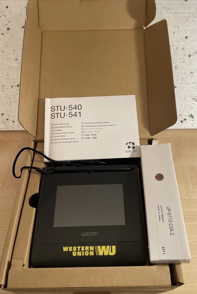 Wacom STU-540 LCD Signature-Pad Unterschriften-Terminal Logo Western Union Neu - Bild 1 von 4