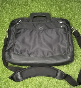 Sac bandoulière ordinateur portable Dell nylon noir 15" avec sangle et poignées bureau - Photo 1/4