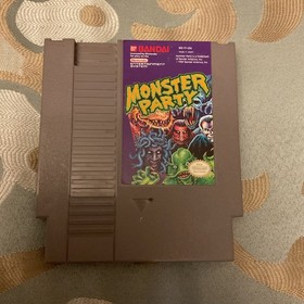 MONSTER PARTY **Nintendo NES 1989  Cartridge Only Bandai 3 Screw