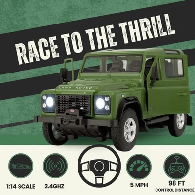 Rastar 1:14 Land Rover Defender RC Car Remote Control 2.4G 4-Wheel Suspension - Image 1 of 4