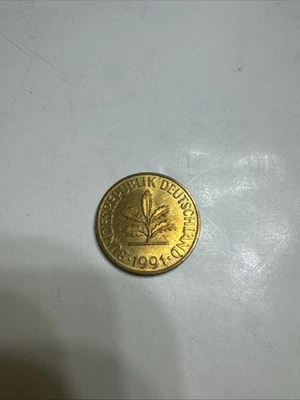 Moneda de 10 peniques Alemania 1991, vendida como está Foto 1 de 4