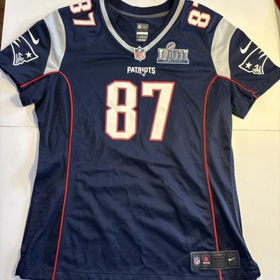 Camiseta para mujer Nike NFL New England Patriots Rob Gronkowski Super Bowl XLIX grande Foto 1 de 4