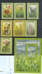 FIORI - FLOWERS UZBEKISTAN 2002 set+block - Picture 1 of 1