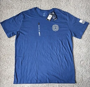 NEW Men's 3XL Under Armour Freedom Firefighter Tactical Graphic Tee T-shirt - Picture 1 of 5