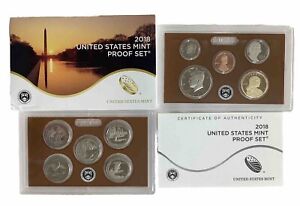 2018-S United States Mint Proof Set with COA & Box 10 Coins
