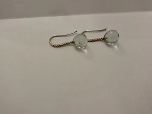 Prasiolite earrings with 18 brilliant diamonds 0.16 carat 585 White Gold - Picture 1 of 4