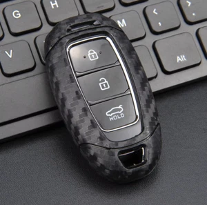 Carbon Fiber Key Fob Cover Key Fob Case Set Keychain Key Shell for Hyundai i30 N - Picture 1 of 5