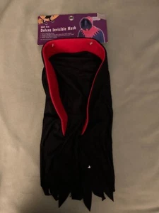 NWT Deluxe Invisible Face Mask Black with Red trim Hood with neck cowl - Picture 1 of 6