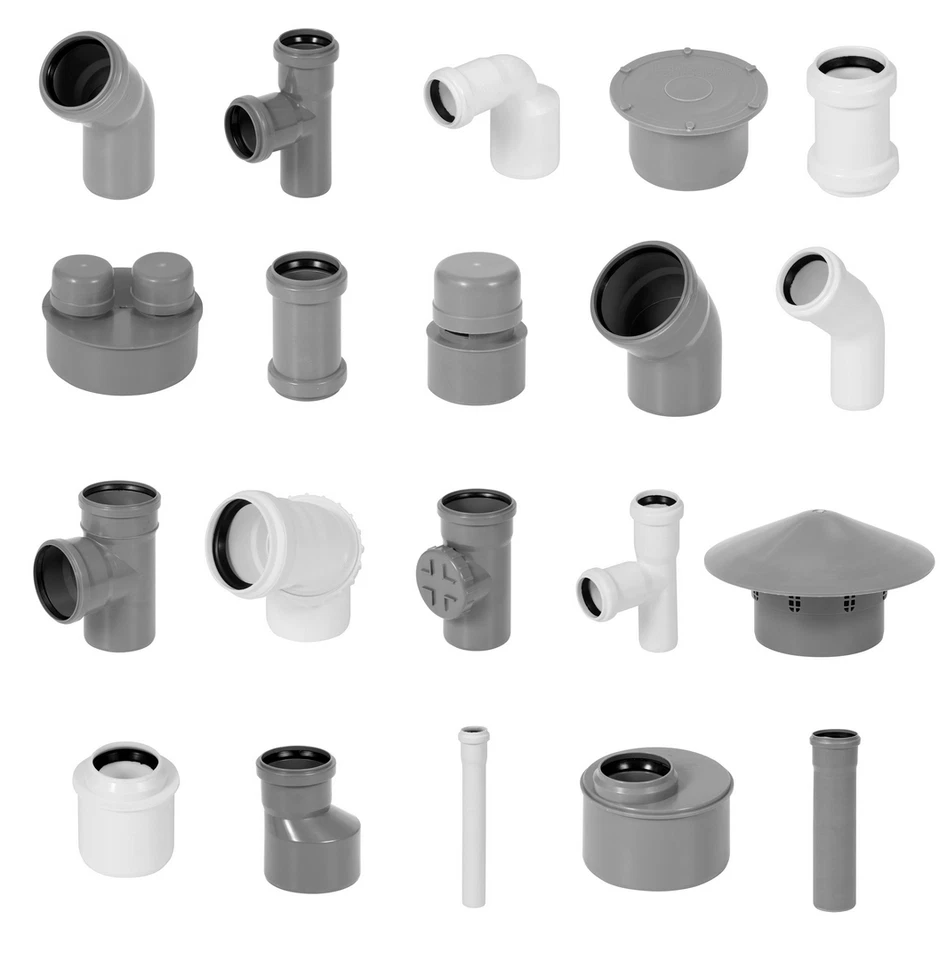 HT PP ROHR ABWASSERROHR Abwasser Bogen Muffe Abzweig DN 32 40 50 75 110 - Bild 1 von 1