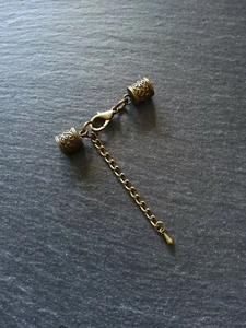 4 juegos de tapas de extremo con patrón de bronce antiguo para cable de 5 mm con extensor (tapas de 5,5 mm) - Imagen 1 de 5