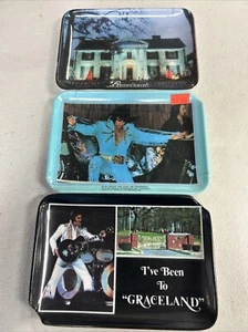 VINTAGE ELVIS PRESLEY LOT 3 GRACELAND ASHTRAY - Picture 1 of 7