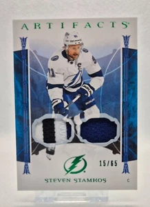 2022-23 Upper Deck Artifacts Steven Stamkos Dual Jersey Emerald 3 Color 28/65 - Bild 1 von 2