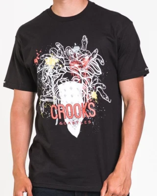 "Crooks & Castles  Black Greco Bandito Men's XL T-Shirt Authentic Streetwear" - Image 1 of 3