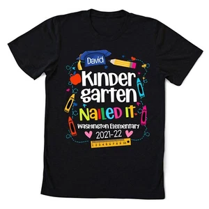 Custom Name Kindergarten Graduation Shirt, Personalized 2022 Kindergarten Gradua - Picture 1 of 3
