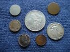 1890 P Morgan + 1918 S Penny+1964D &1925S 5C+ 1864 2 Cent +1873 Shield+1947 Half