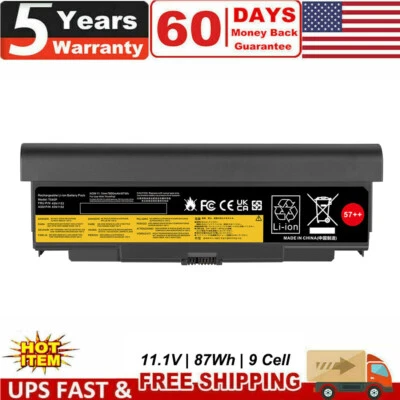Batería 57++ 9 celdas para Lenovo ThinkPad T440P T540P W540 W541 L440 L540 45N1152  Foto 1 de 4