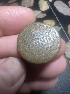 1783 PR Duchy of Jülich-Berg (German States) 1/2 Stuber Charles Theodor Coin - Image 1 of 4