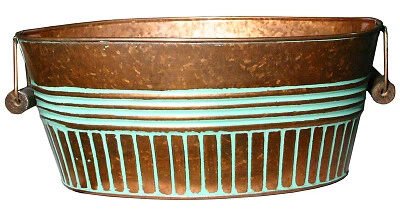 Metal Basin Planter, Vintage Copper, 14-In. - Image 1 of 1