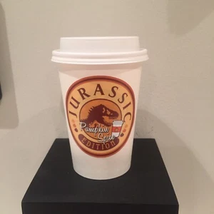 Jurassic Edition Starbucks Pumpkin Spice Isla Nublar Tall Coffee Cup Park World - Picture 1 of 4