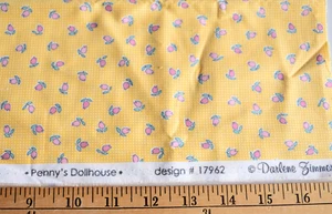 PENNY'S DOLLHOUSE PRINT KAUFMAN 100% COTTON FABRIC 9X42 INCHES - Picture 1 of 2
