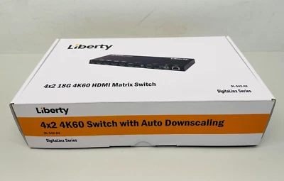 Liberty DL-S42-H2 DigitaLinx 4x2 HDMI 2.0 Matrix Switch W/ ARC - Image 1 of 2