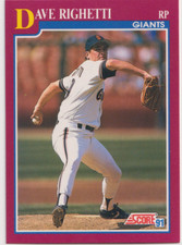 1991 Score Traded #53T Dave Righetti San Francisco Giants