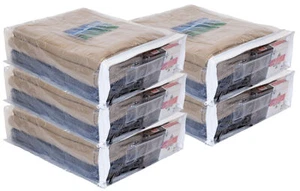 Paquete de 5 bolsas de almacenamiento de vinilo transparente con cremallera de 12 x 15 x 4 pulgadas - Imagen 1 de 7
