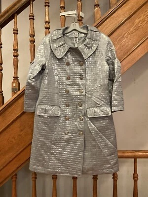 Vertigo Paris Silver 3/4 Slv Light Weight jacket/tunic top Lined 60's Collar - Image 1 of 4