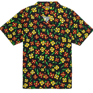 Krooked Skateboards Shirt Aloha Flower Multi - Picture 1 of 4