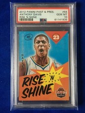 2012 PSA 10 Panini Past and Present Anthony Davis Rookie Card Rise'n'Shine #64