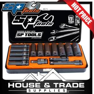SP Tools Socket Set 14 Piece Impact 1/2"Dr Deep 6PT SAE SP20325 - Picture 1 of 2